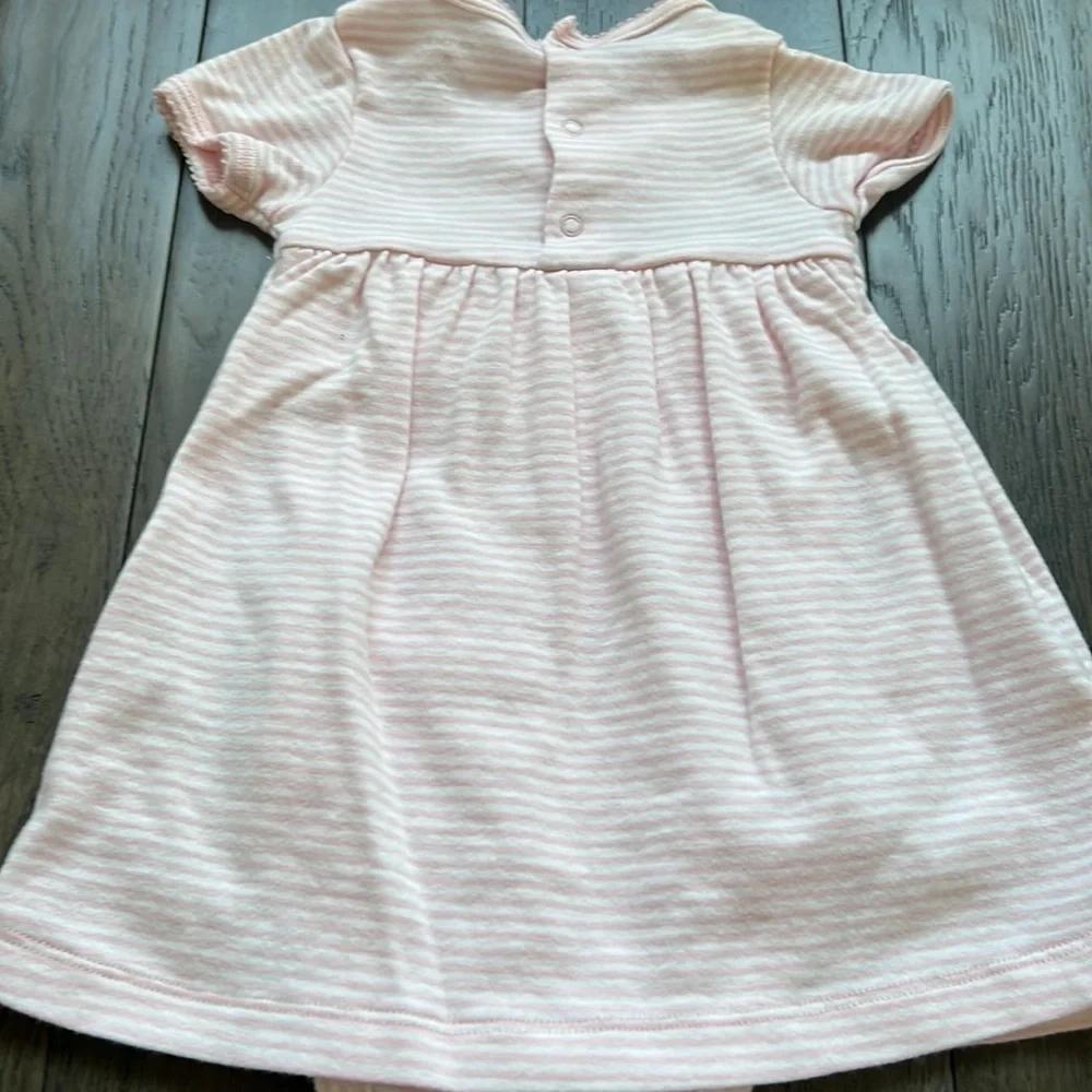 Carters short sleeve striped onesie dress